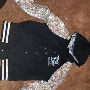 RARE girls Disneyland 60th anniversary sequined sleeve jacket sz 10/12